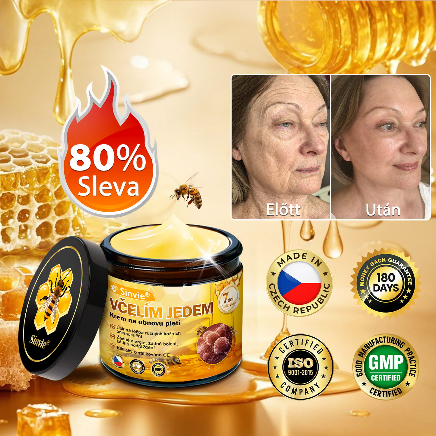 ⚡Sinvie® Krém na obnovu pleti s včelím jedem | 50 ml | Doporučeno Českou dermatovenerologickou společností